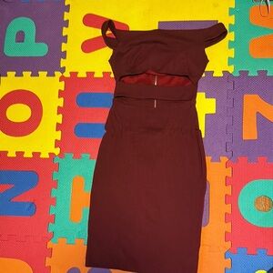Elegant Burgundy Dress